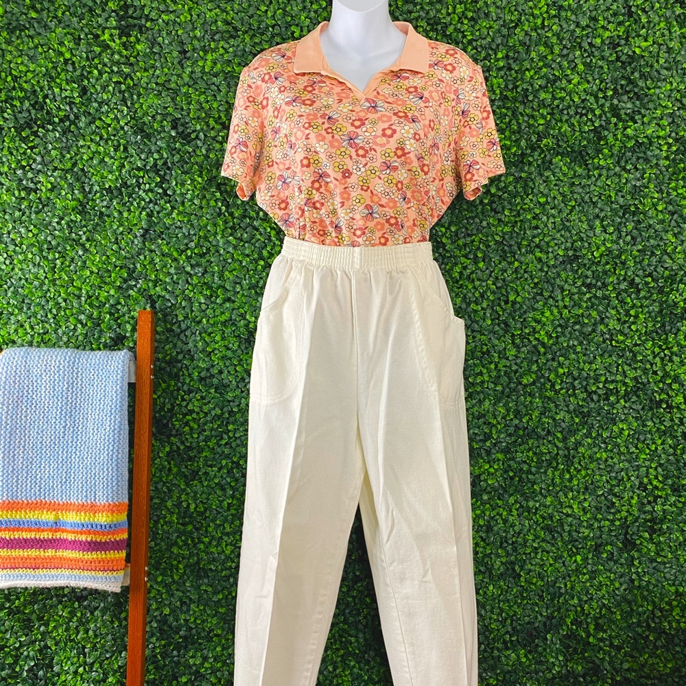 Fun & Flirty floral Polo V Neck